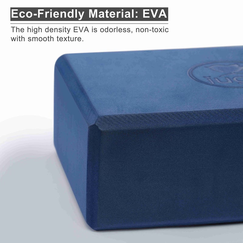 IUGA Yoga Block 2 Pack with Yoga Strap, High Density Yoga Blocks 9â€x6â€x3â€to Improve Strength, Flexibility and Balance, Light Weight and Non-Slip Surface for Yoga, Pilates and Meditation - Image 3